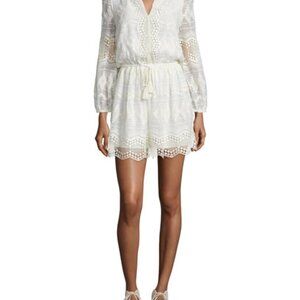 Joie Bittern Embroidered-Lace Dress xs